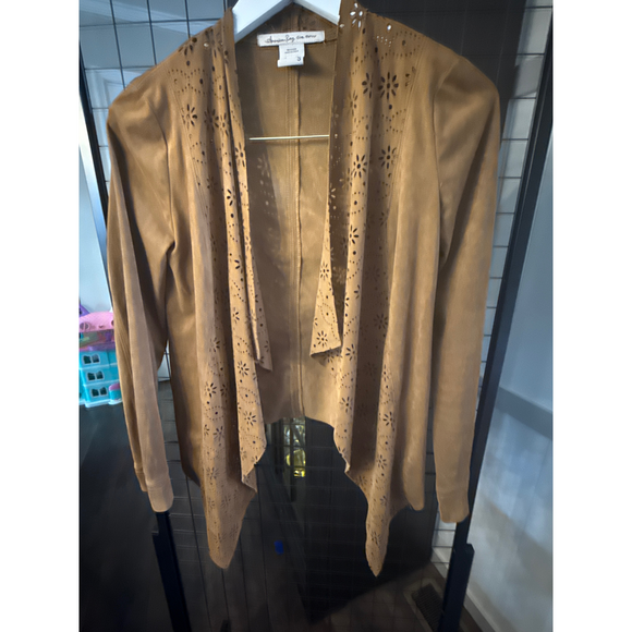 American Rag Cie Jackets & Blazers - American Rag Cie Faux Suede Statement Jacket in Brown